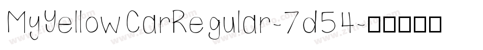 MyYellowCarRegular-7d54字体转换