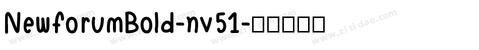 NewforumBold-nv51字体转换
