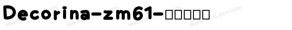 Decorina-zm61字体转换