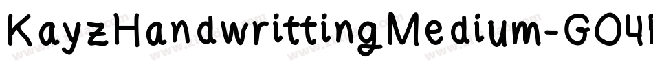 KayzHandwrittingMedium-GO4P字体转换