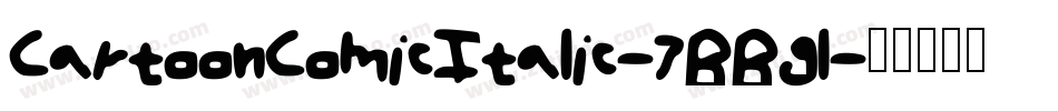 CartoonComicItalic-7BBgl字体转换