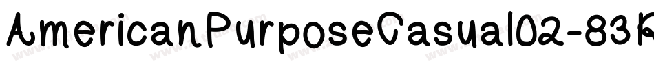AmericanPurposeCasual02-83RD字体转换