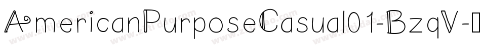 AmericanPurposeCasual01-BzqV字体转换