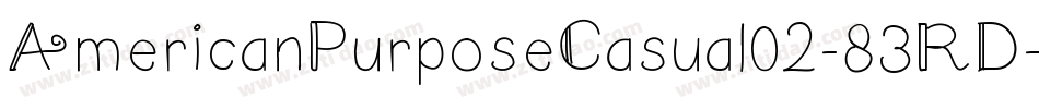 AmericanPurposeCasual02-83RD字体转换