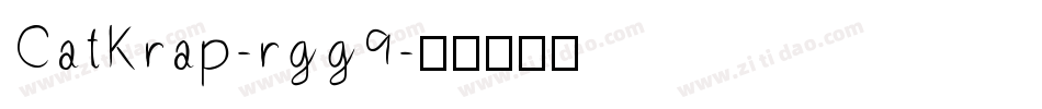 CatKrap-rgg9字体转换