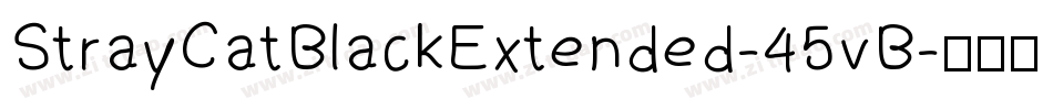 StrayCatBlackExtended-45vB字体转换