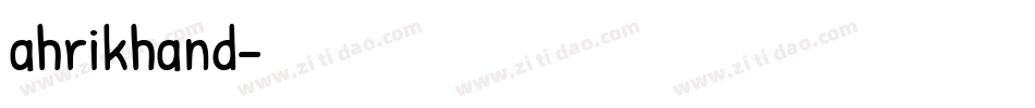 ahrikhand字体转换