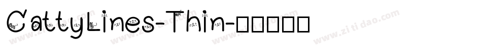CattyLines-Thin字体转换