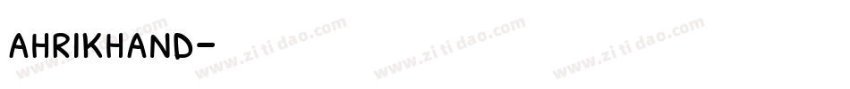 ahrikhand字体转换