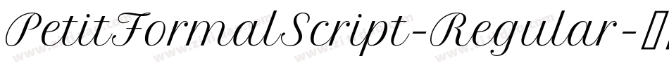 PetitFormalScript-Regular字体转换