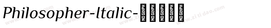 Philosopher-Italic字体转换
