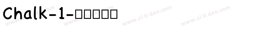 Chalk-1字体转换