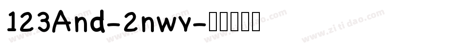 123And-2nwv字体转换