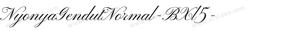 NyonyaGendutNormal-BXl5字体转换