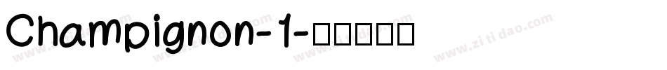 Champignon-1字体转换