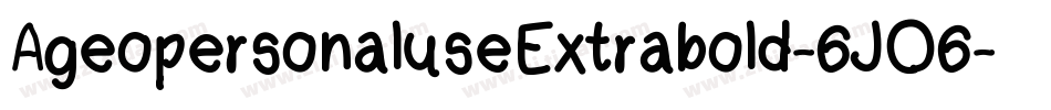AgeopersonaluseExtrabold-6JO6字体转换