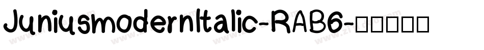 JuniusmodernItalic-RAB6字体转换