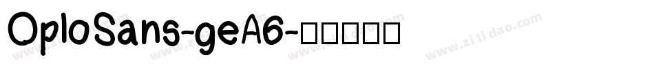 OploSans-geA6字体转换