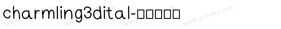 charmling3dital字体转换