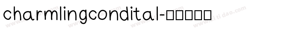 charmlingcondital字体转换