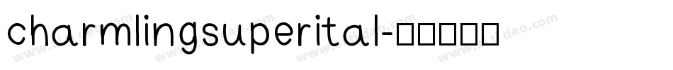 charmlingsuperital字体转换