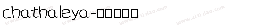 chathaleya字体转换