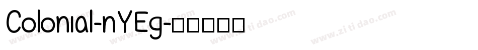 Colonial-nYEg字体转换