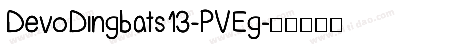DevoDingbats13-PVEg字体转换