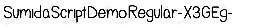 SumidaScriptDemoRegular-X3GEg字体转换