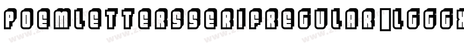 PoemLettersSerifRegular-lgggX字体转换