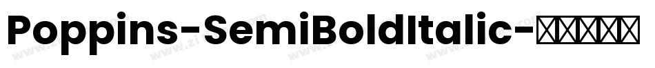 Poppins-SemiBoldItalic字体转换