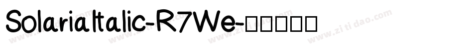 SolariaItalic-R7We字体转换