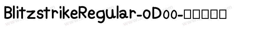 BlitzstrikeRegular-oD00字体转换
