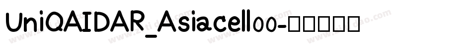 UniQAIDAR_Asiacell00字体转换