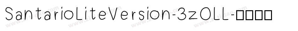 SantarioLiteVersion-3zOLL字体转换