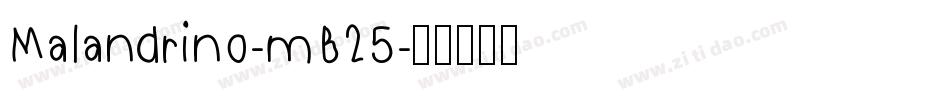 Malandrino-mB25字体转换