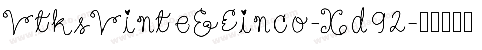 VtksVinteECinco-Xd92字体转换