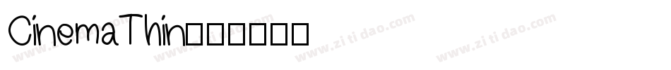 CinemaThin字体转换