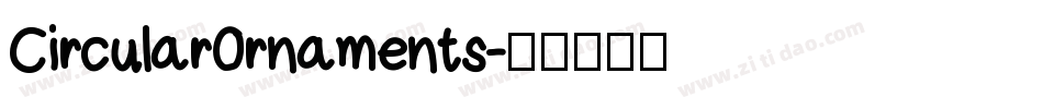 CircularOrnaments字体转换