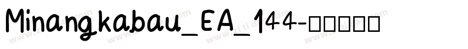 Minangkabau_EA_144字体转换
