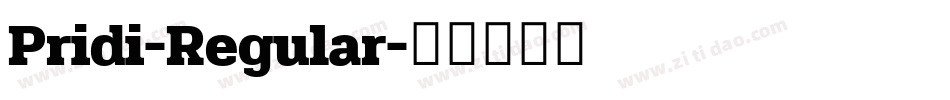 Pridi-Regular字体转换
