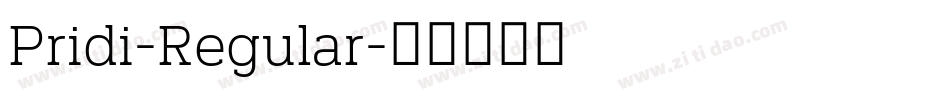 Pridi-Regular字体转换