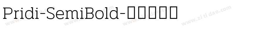 Pridi-SemiBold字体转换