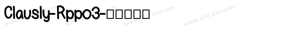 Clausly-Rppo3字体转换
