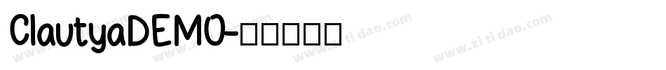 ClautyaDEMO字体转换