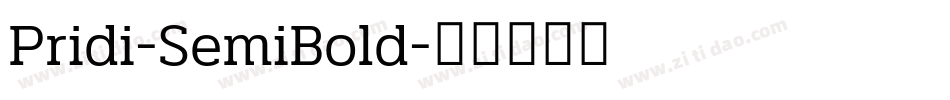 Pridi-SemiBold字体转换
