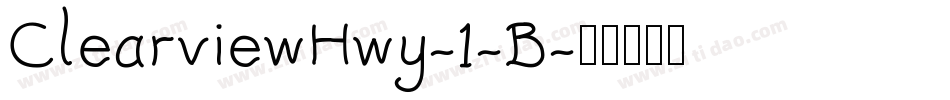 ClearviewHwy-1-B字体转换