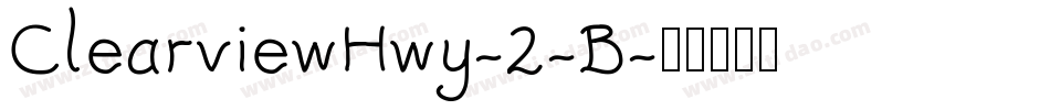 ClearviewHwy-2-B字体转换