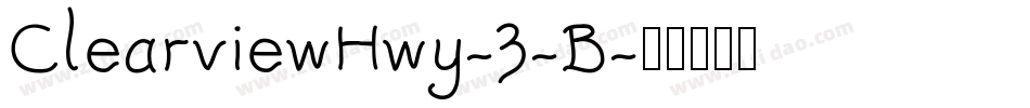 ClearviewHwy-3-B字体转换