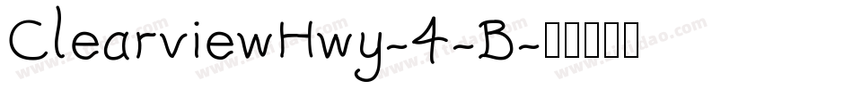 ClearviewHwy-4-B字体转换